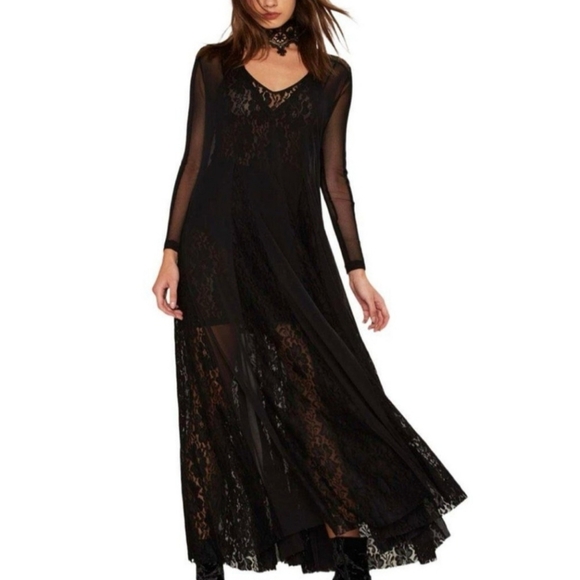 We are HAH (Hot As Hell) Mama C Lace Sheer Maxi Dress - Large - Picture 7 of 11